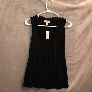 Loft black tank with cute neck line